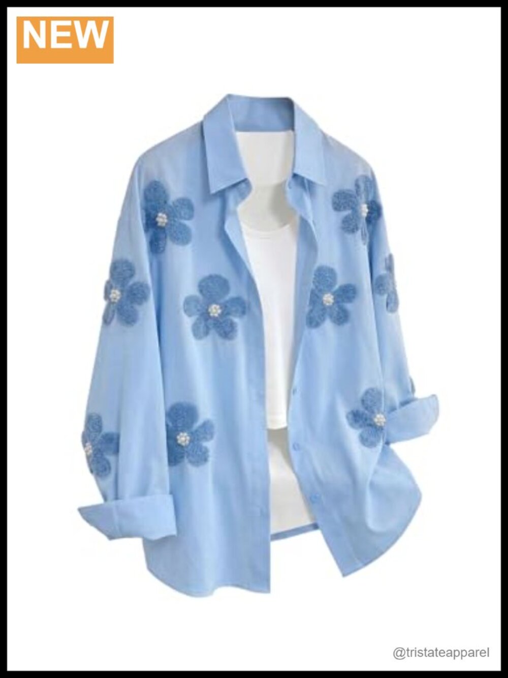Women's Floral Button Down Shirt Long Sleeve Loose Fit Casual Collared Work